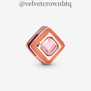 Pandora Pink Square Clip Charm